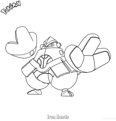 Free printable Iron Hands Coloring Page - Free Printable Pokemon Coloring Sheets coloring page